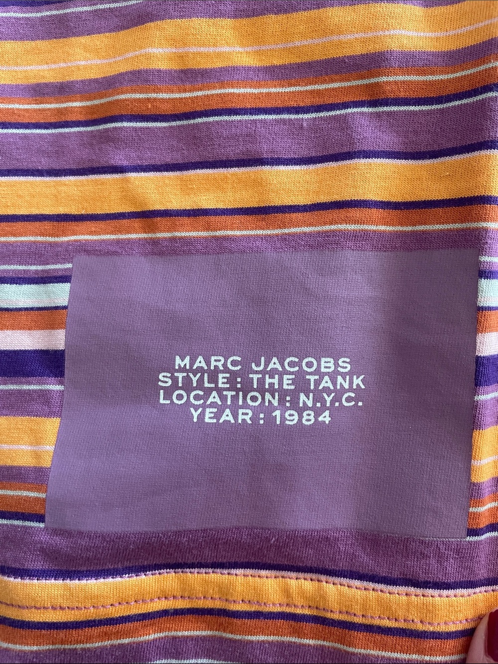 NWT Marc Jacobs Purple & Orange Striped Sleeveless Shirt - Picture 6 of 8
